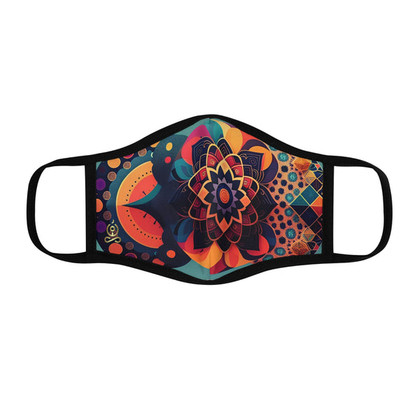 'Abstract Mandala' Fitted Polyester Face Mask - Soulzen Retreats