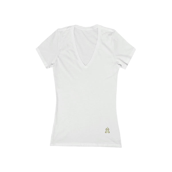 'Bend, Don't Break' Women's Jersey V-neck Cotton T-Shirt - Soulzen Retreats