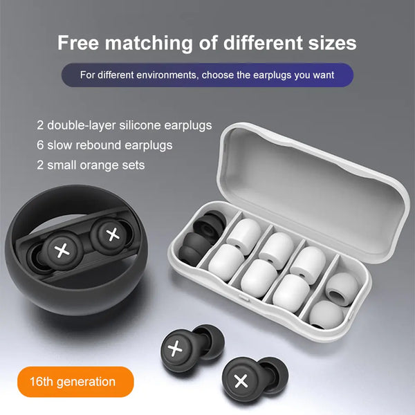 Soundproof Silicone Ear Plug Set