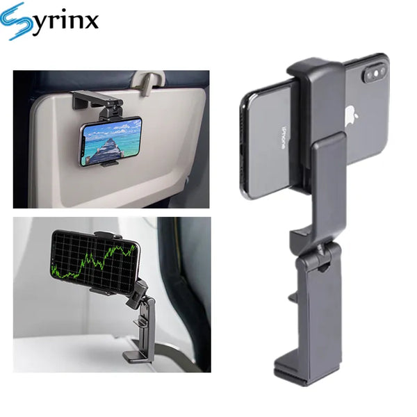 Phone Holder Portable Travel Stand, Adjustable Rotatable Clips on Everything